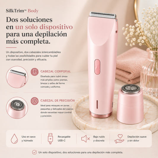 Depiladora SilkTrim™  2 en 1 | Acabado Suave y Uniforme