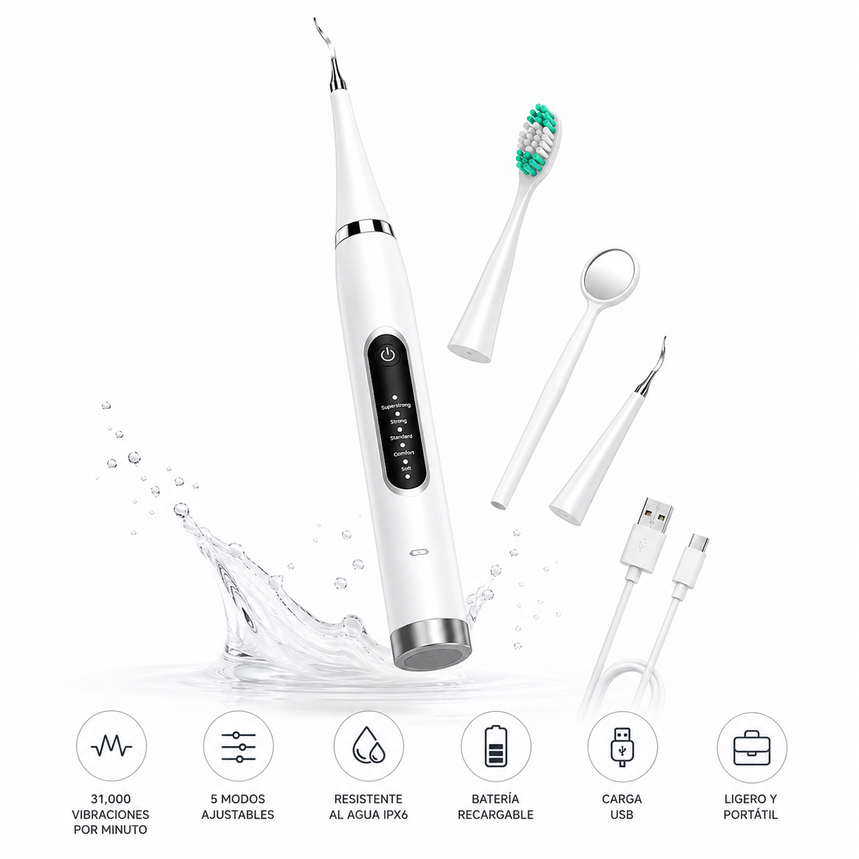 DentalClean Pro™ | Removedor Inteligente de Sarro Dental 4 en 1
